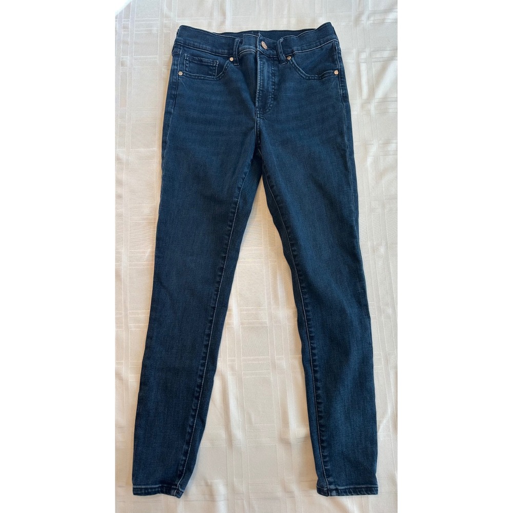 Express Jeans Women 2R Skinny Mid Rise Dark Wash Stretch Denim Casual Classic